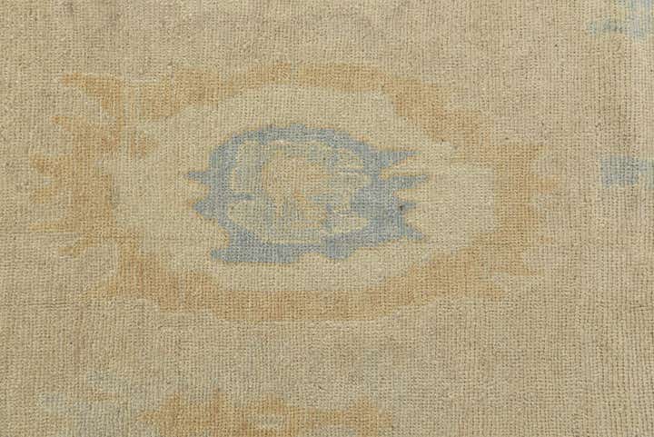 9' x 12' Hand Knotted Oushak Wool Rug
