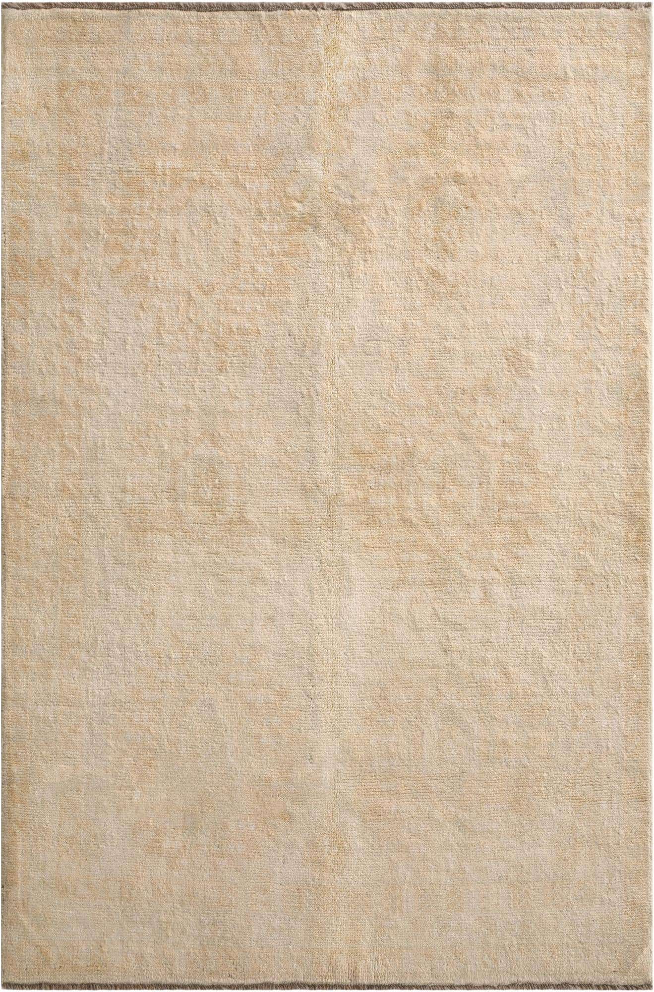 4' 1 x 6' 2 Hand Knotted Oushak Wool Rug