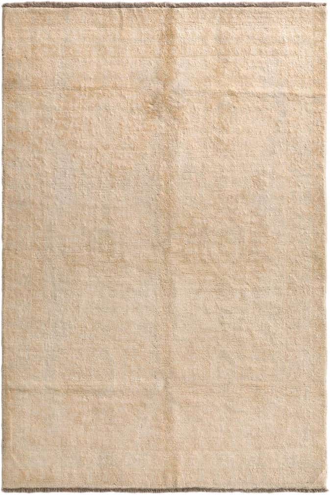 4' 1 x 6' 2 Hand Knotted Oushak Wool Rug
