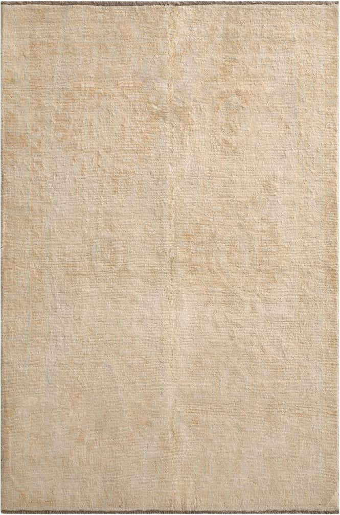4' 1 x 6' 2 Hand Knotted Oushak Wool Rug