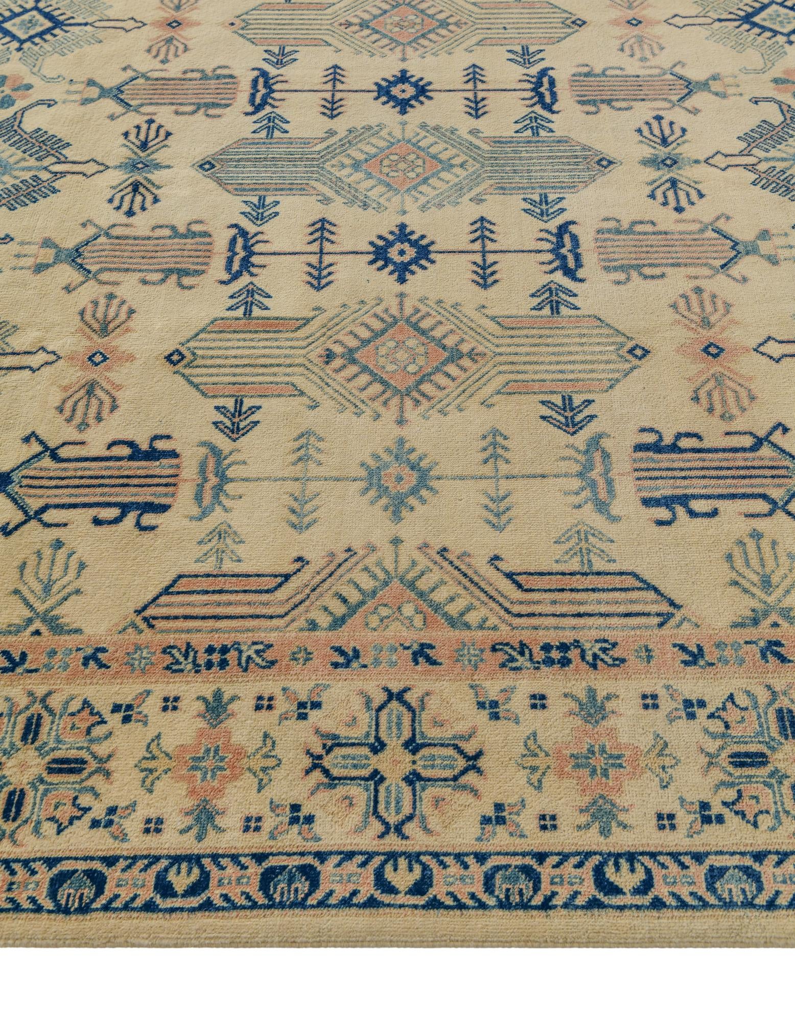 8' 1 x 9' 8 Hand Knotted Oushak Wool Rug