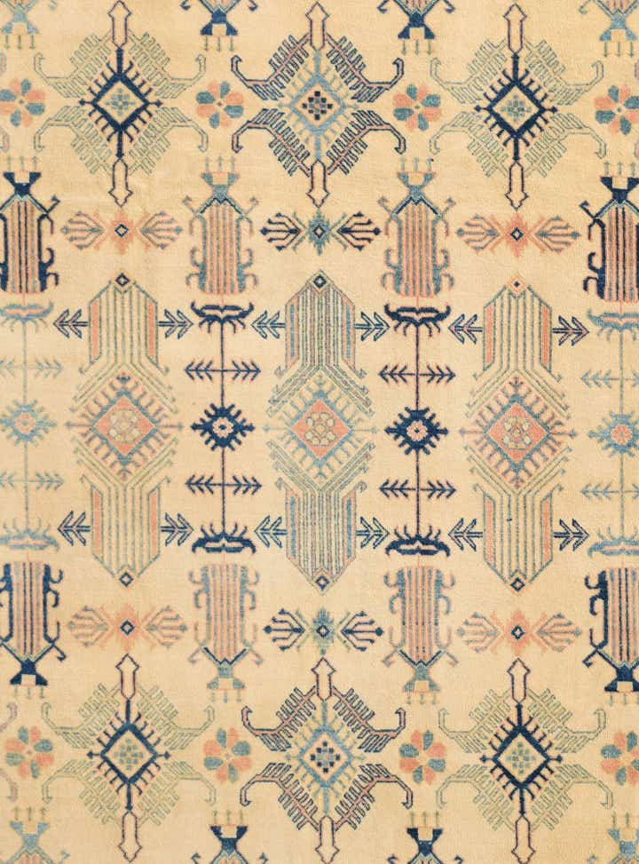 8' 1 x 9' 8 Hand Knotted Oushak Wool Rug