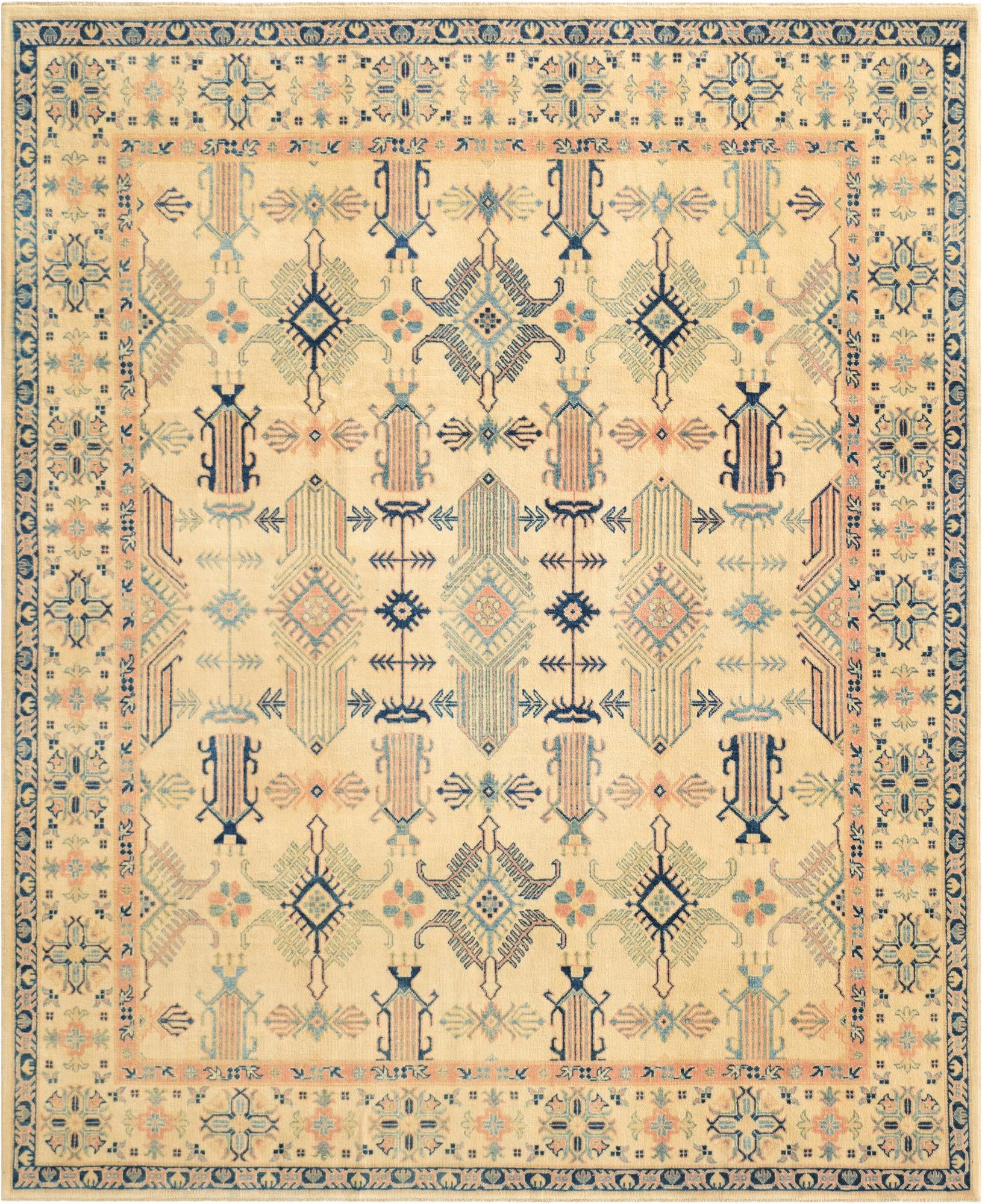 8' 1 x 9' 8 Hand Knotted Oushak Wool Rug