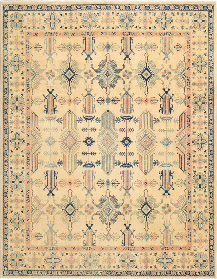 Detail image of 8' 1 x 9' 8 Hand Knotted Oushak Wool Rug