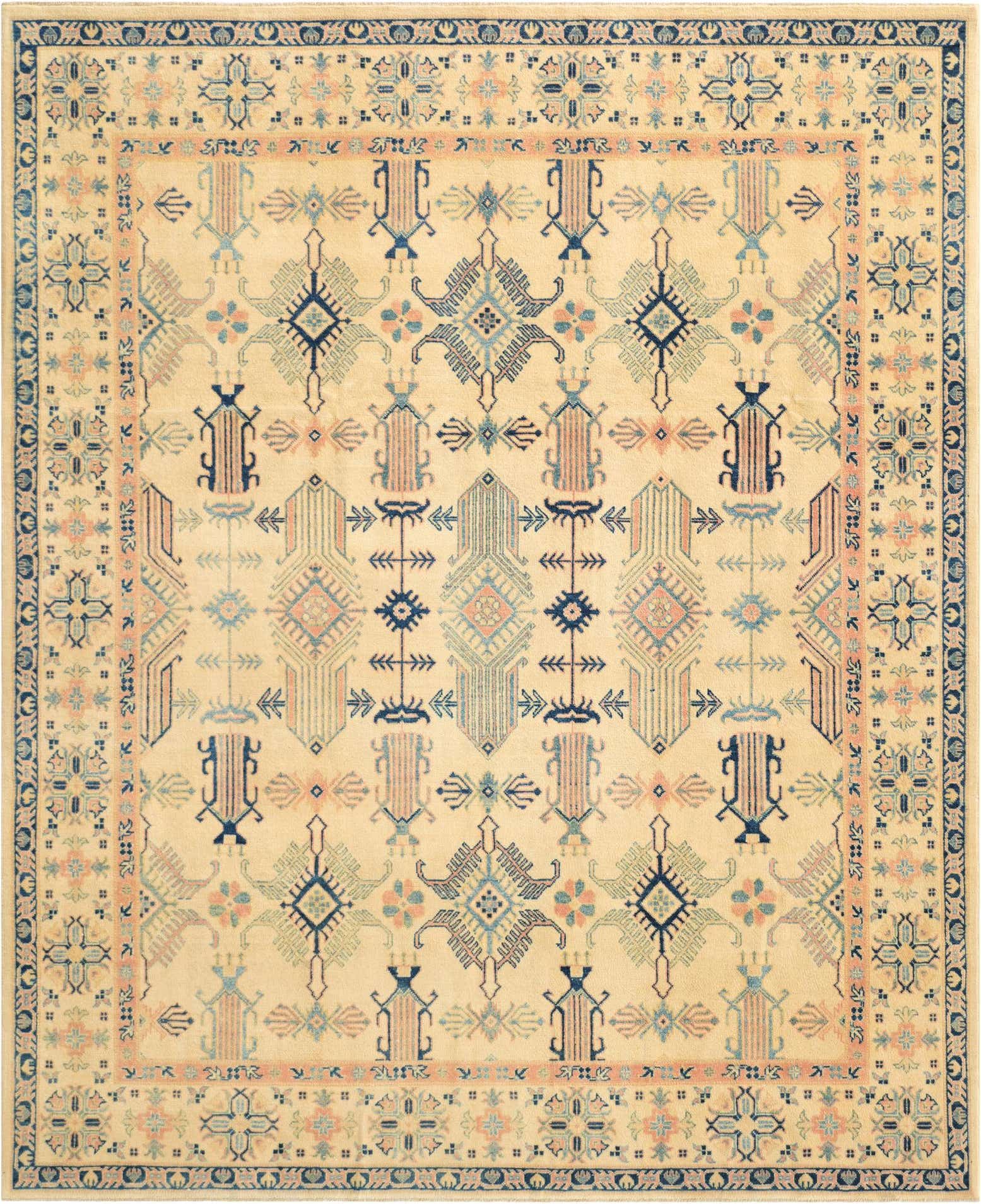 8' 1 x 9' 8 Hand Knotted Oushak Wool Rug