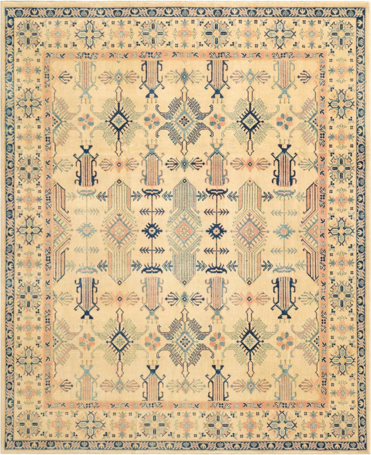 Detail image of 8' 1 x 9' 8 Hand Knotted Oushak Wool Rug