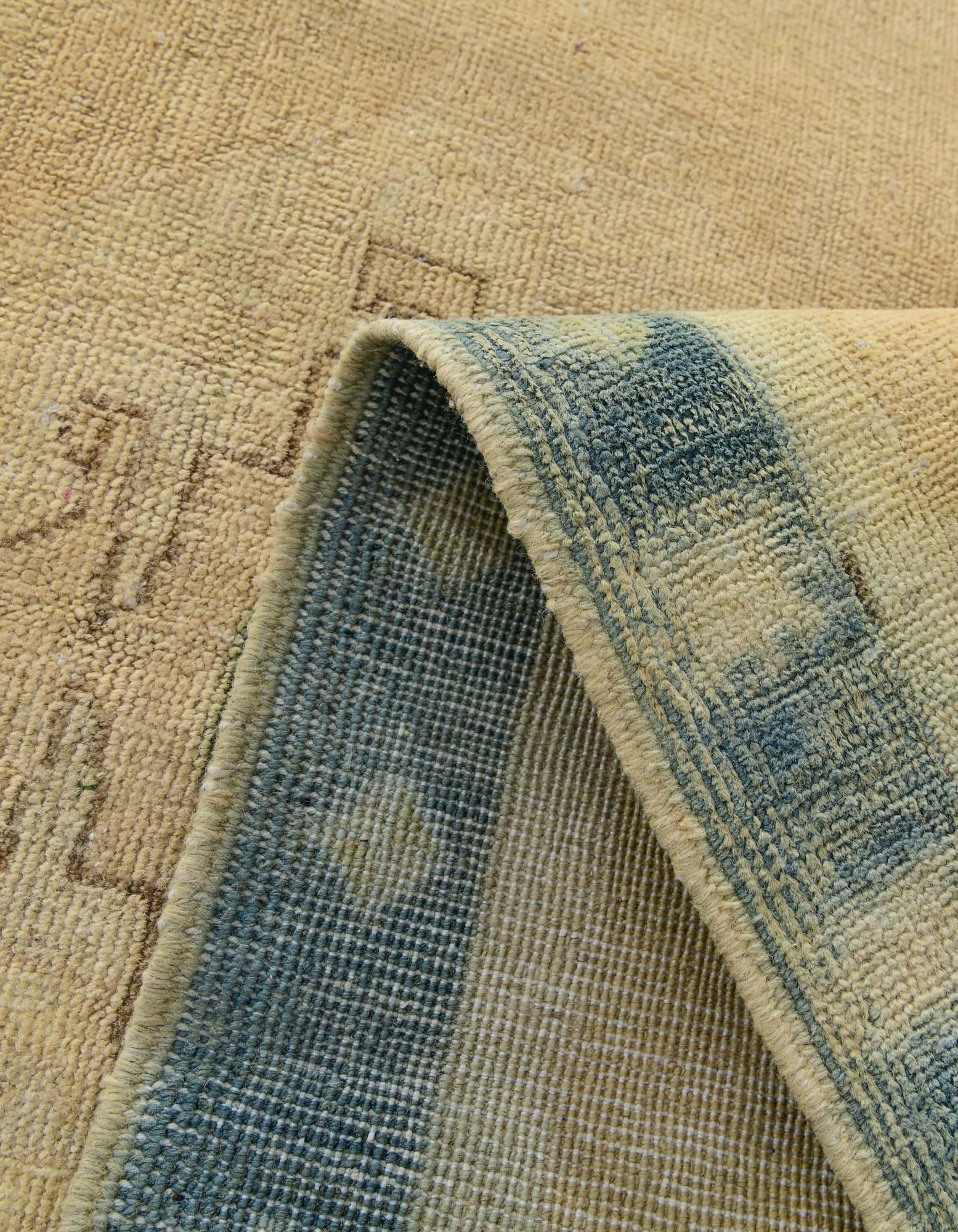 3' 4 x 5' 1 Hand Knotted Oushak Wool Rug