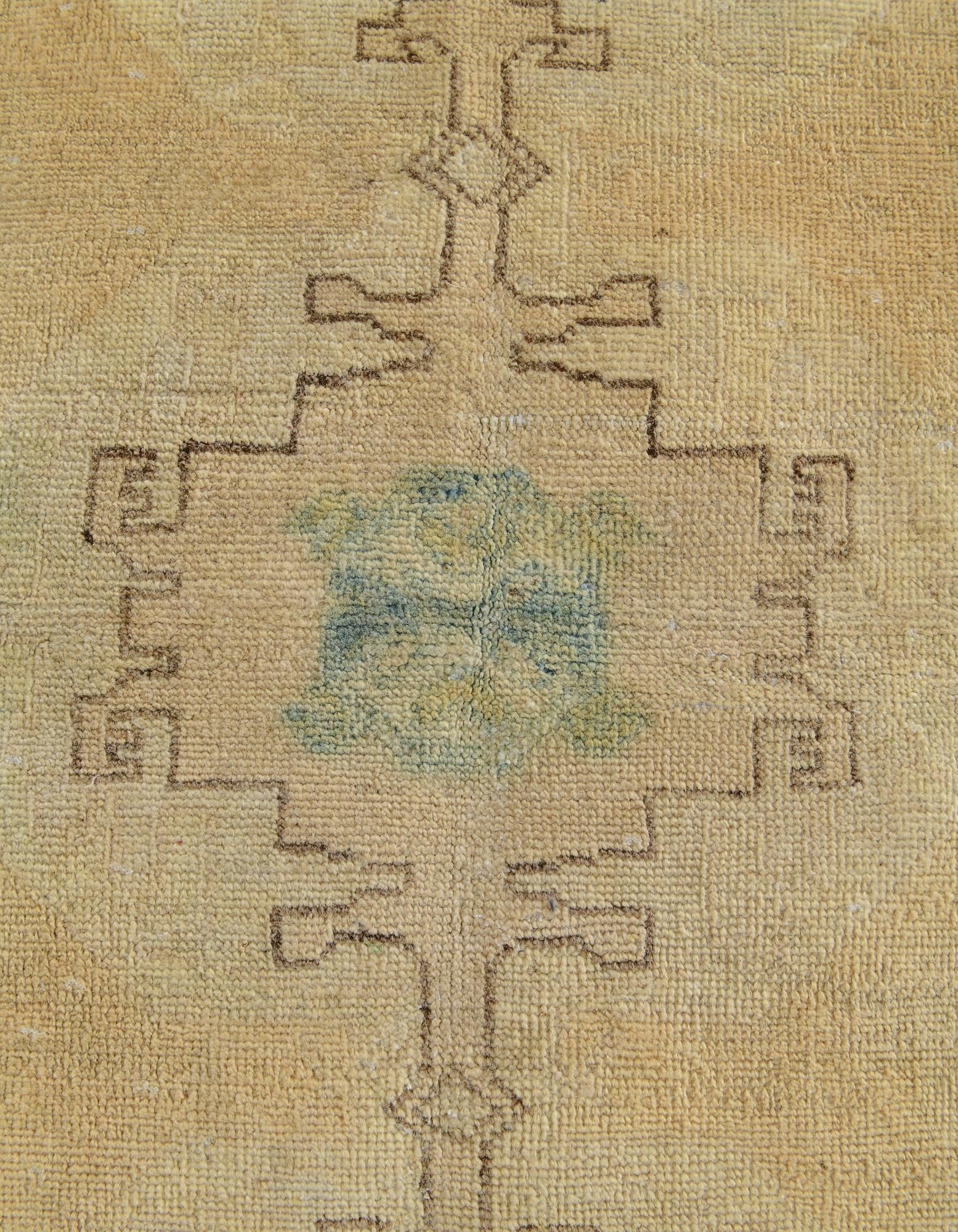 3' 4 x 5' 1 Hand Knotted Oushak Wool Rug