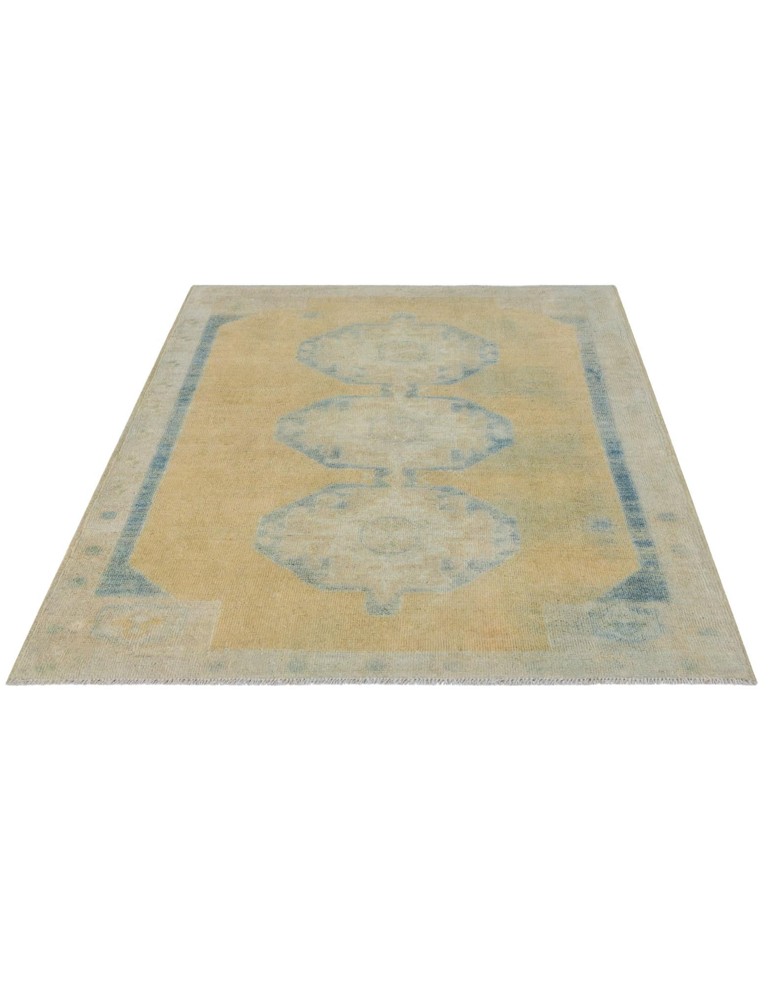 3' 5 x 5' Hand Knotted Oushak Wool Rug