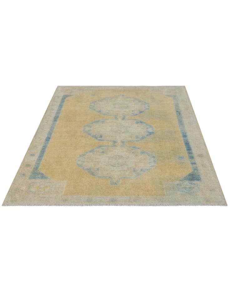 Detail image of 3' 5 x 5' Hand Knotted Oushak Wool Rug