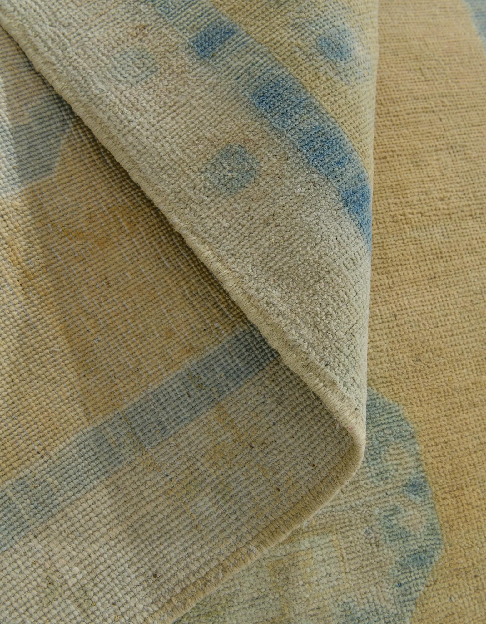 3' 5 x 5' Hand Knotted Oushak Wool Rug