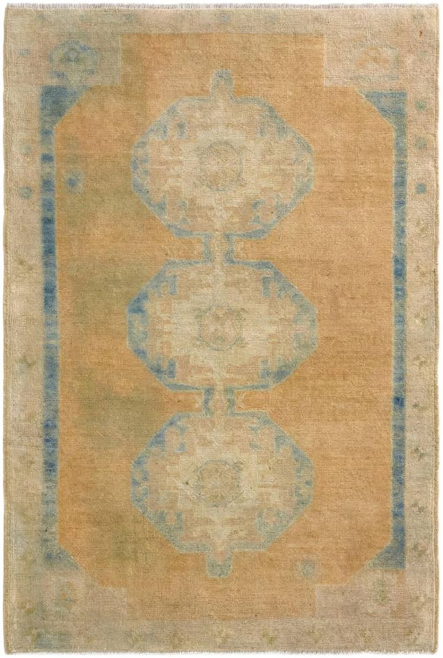 Detail image of 3' 5 x 5' Hand Knotted Oushak Wool Rug
