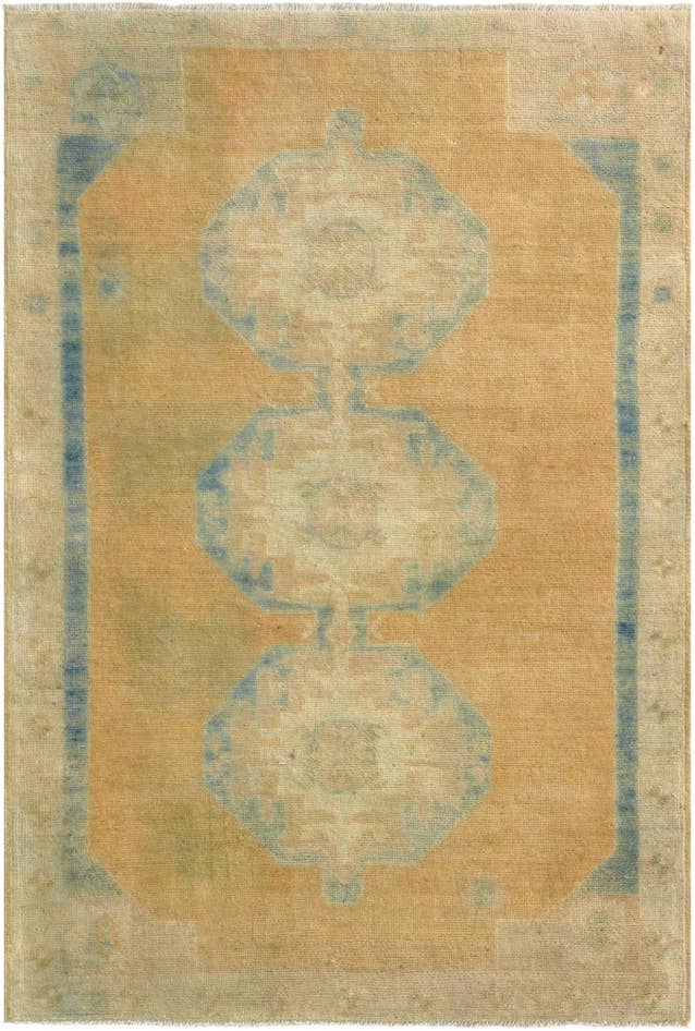 Detail image of 3' 5 x 5' Hand Knotted Oushak Wool Rug
