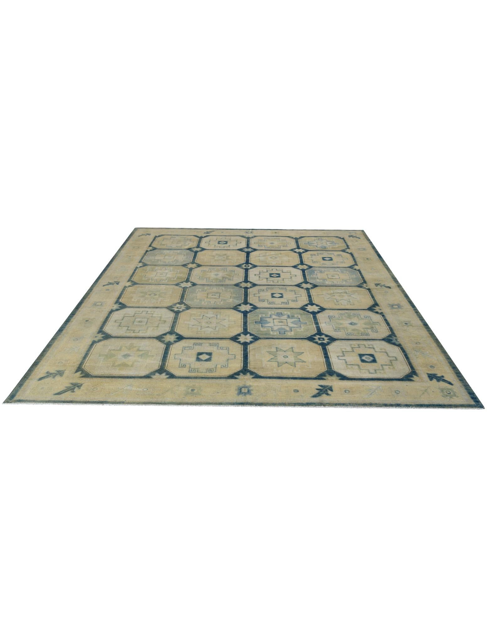 9' 9 x 12' 4 Hand Knotted Oushak Wool Rug