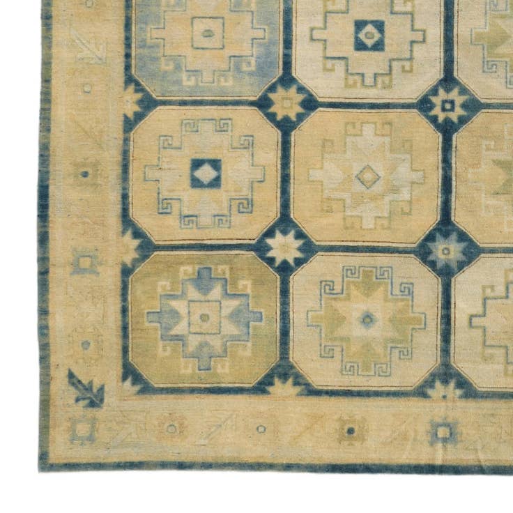 Detail image of 9' 9 x 12' 4 Hand Knotted Oushak Wool Rug