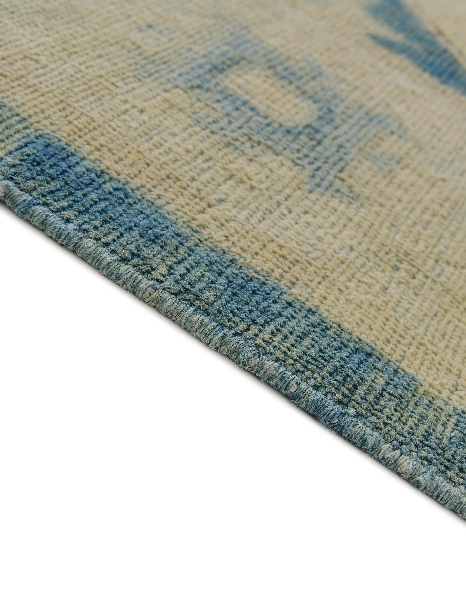 9' 9 x 12' 4 Hand Knotted Oushak Wool Rug