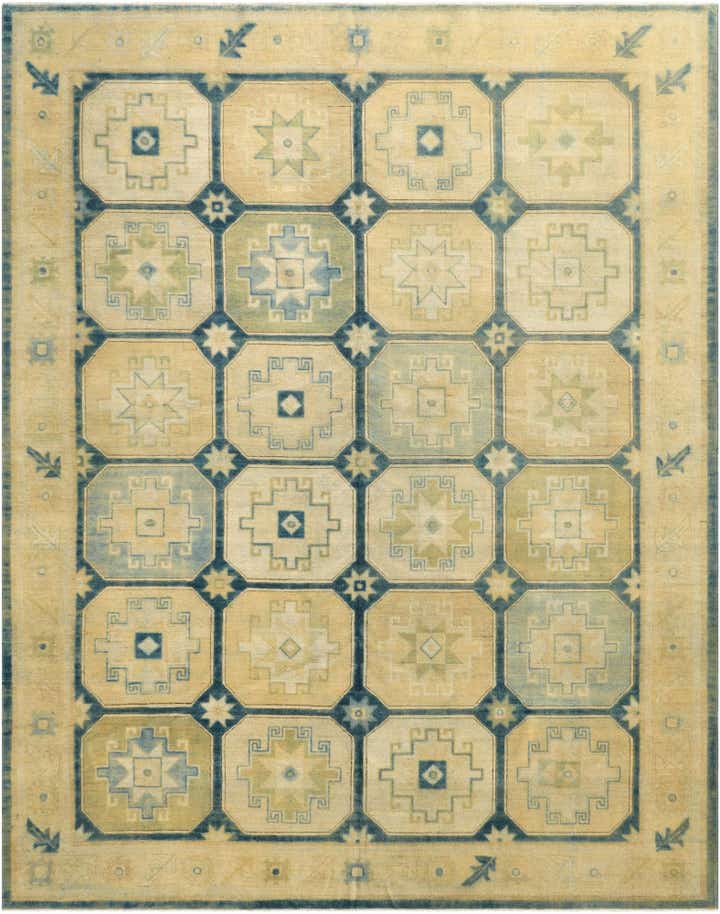 9' 9 x 12' 4 Hand Knotted Oushak Wool Rug