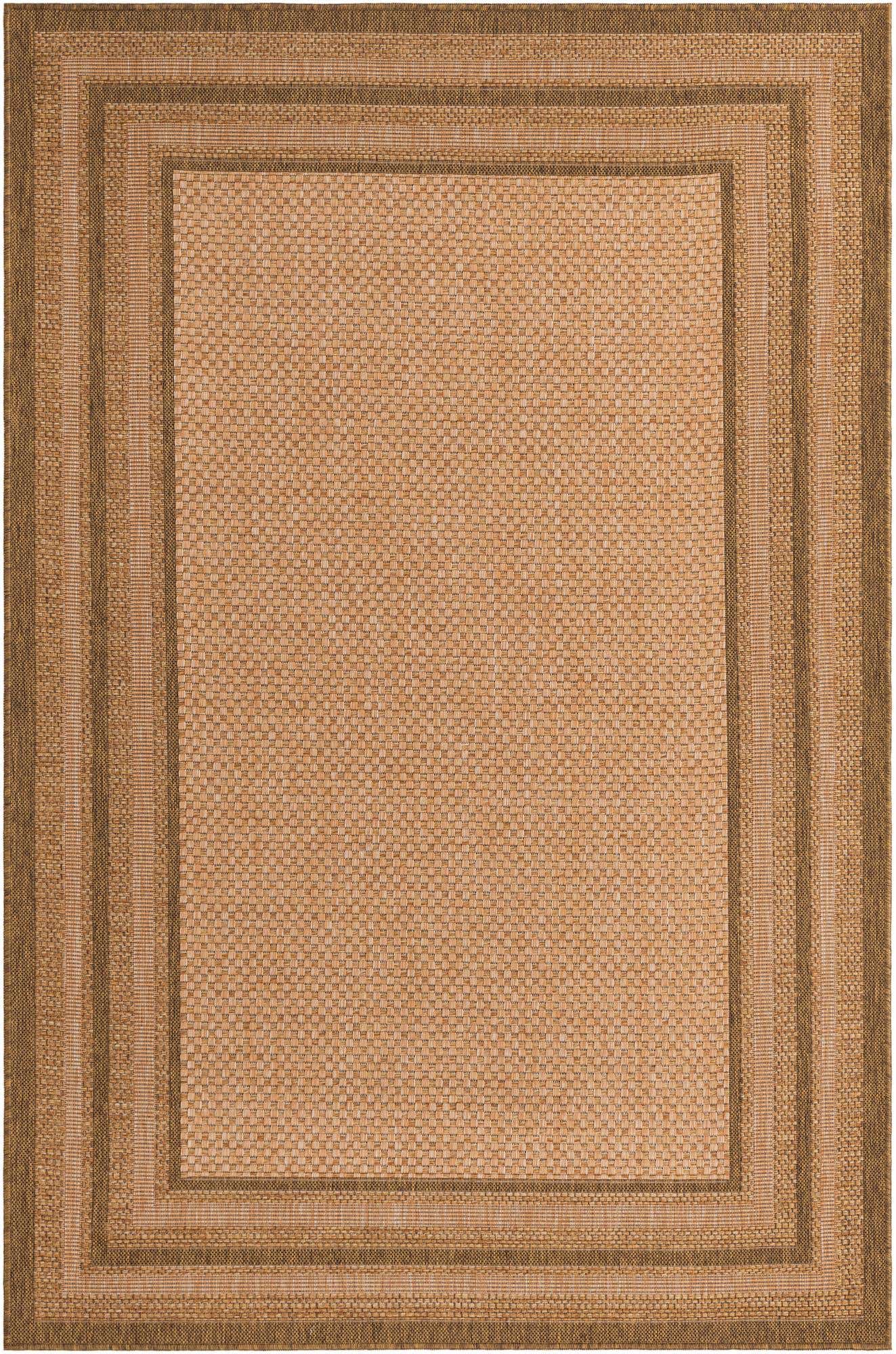 5' 3 x 8' Easy-Clean Border Indoor / Outdoor Rug