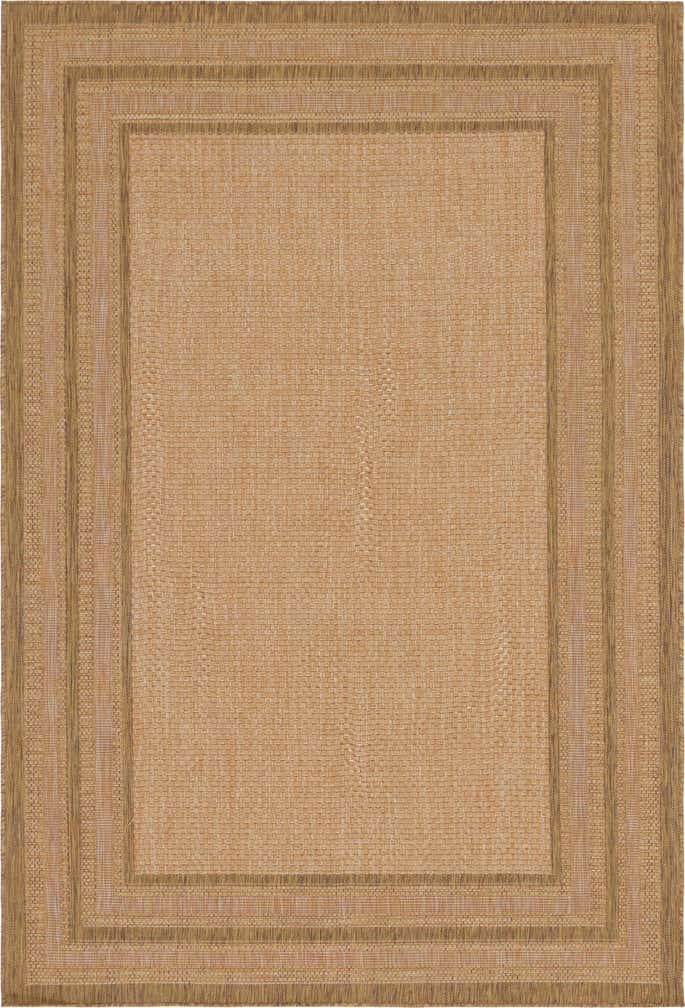 6' x 9' Easy-Clean Border Indoor / Outdoor Rug