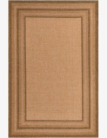 5' 3 x 8' Easy-Clean Border Indoor / Outdoor Rug