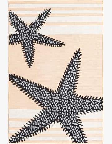 Tan Easy-Clean Indoor / Outdoor Rug