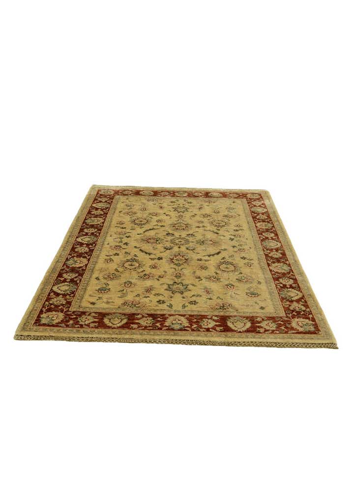 4' 1 x 6' 1 Hand Knotted Pershawar Ziegler Rug