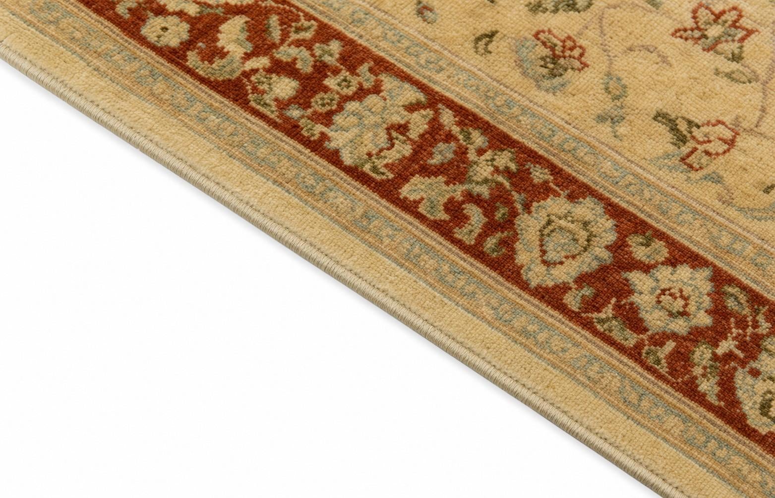Detail image 8 of 12: 4' 1 x 6' 1 Hand Knotted Pershawar Ziegler Rug