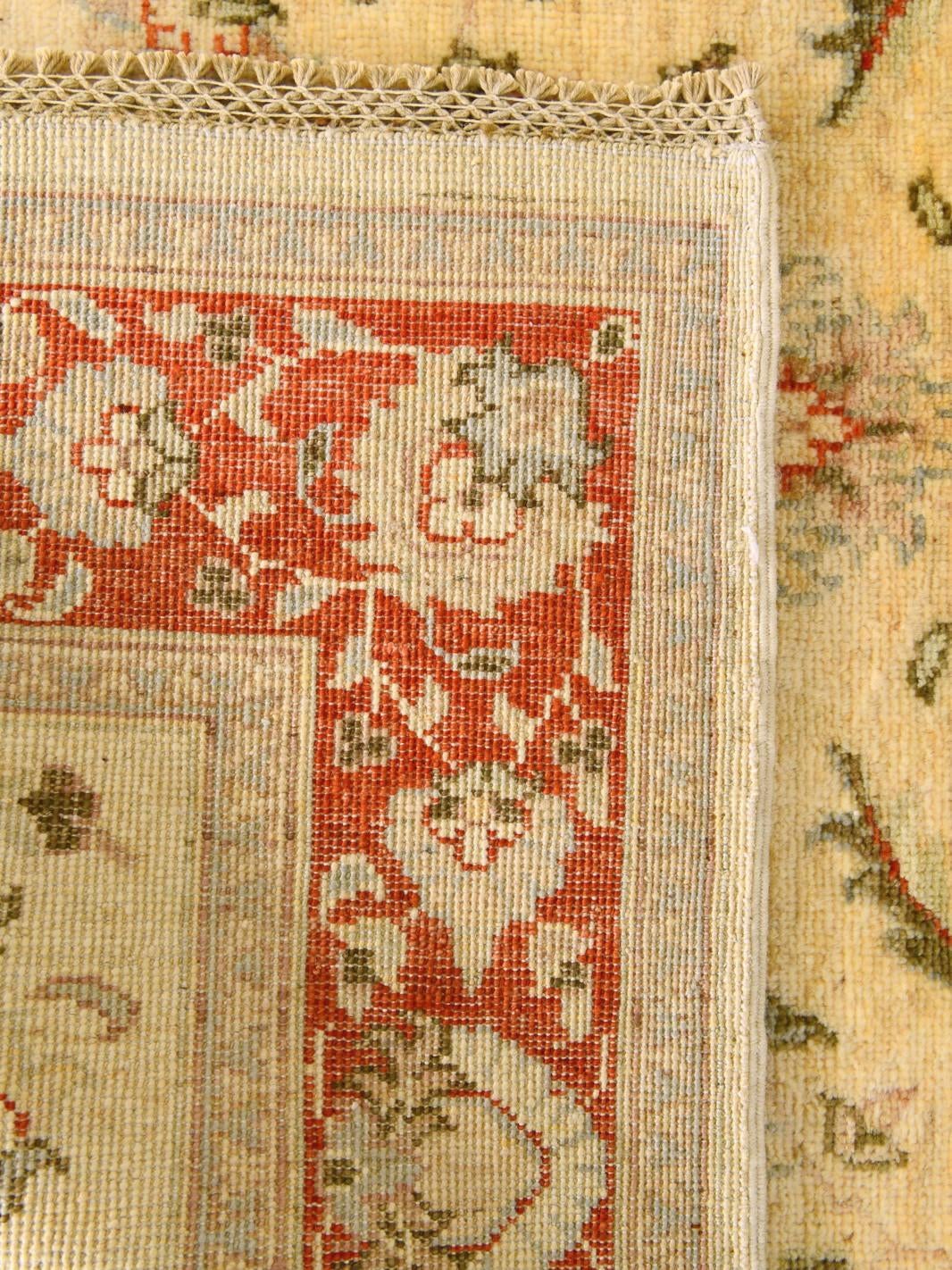 Detail image 12 of 12: 4' 1 x 6' 1 Hand Knotted Pershawar Ziegler Rug