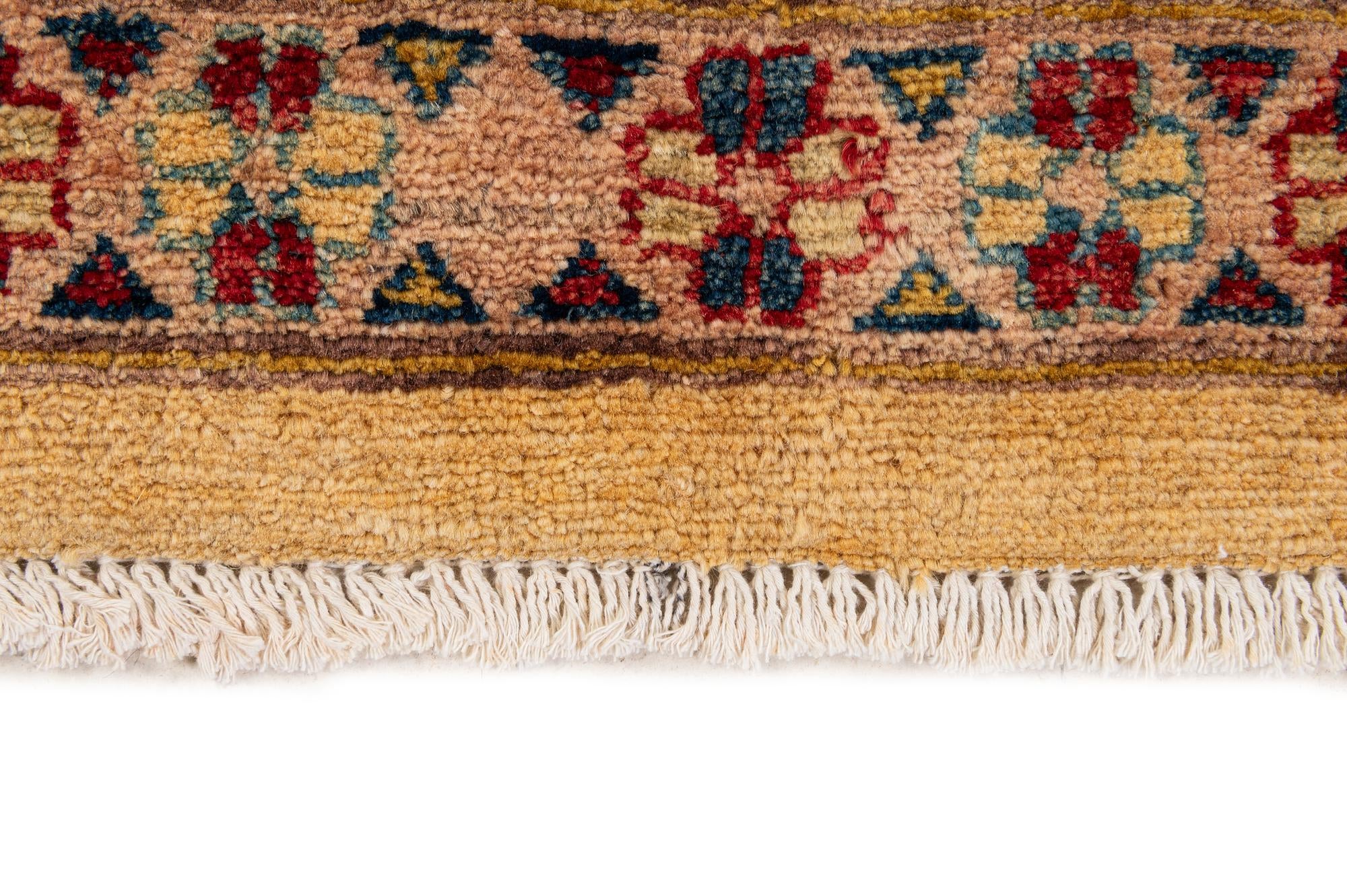 6' 7 x 9' 7 Hand Knotted Peshawar Ziegler Wool Rug