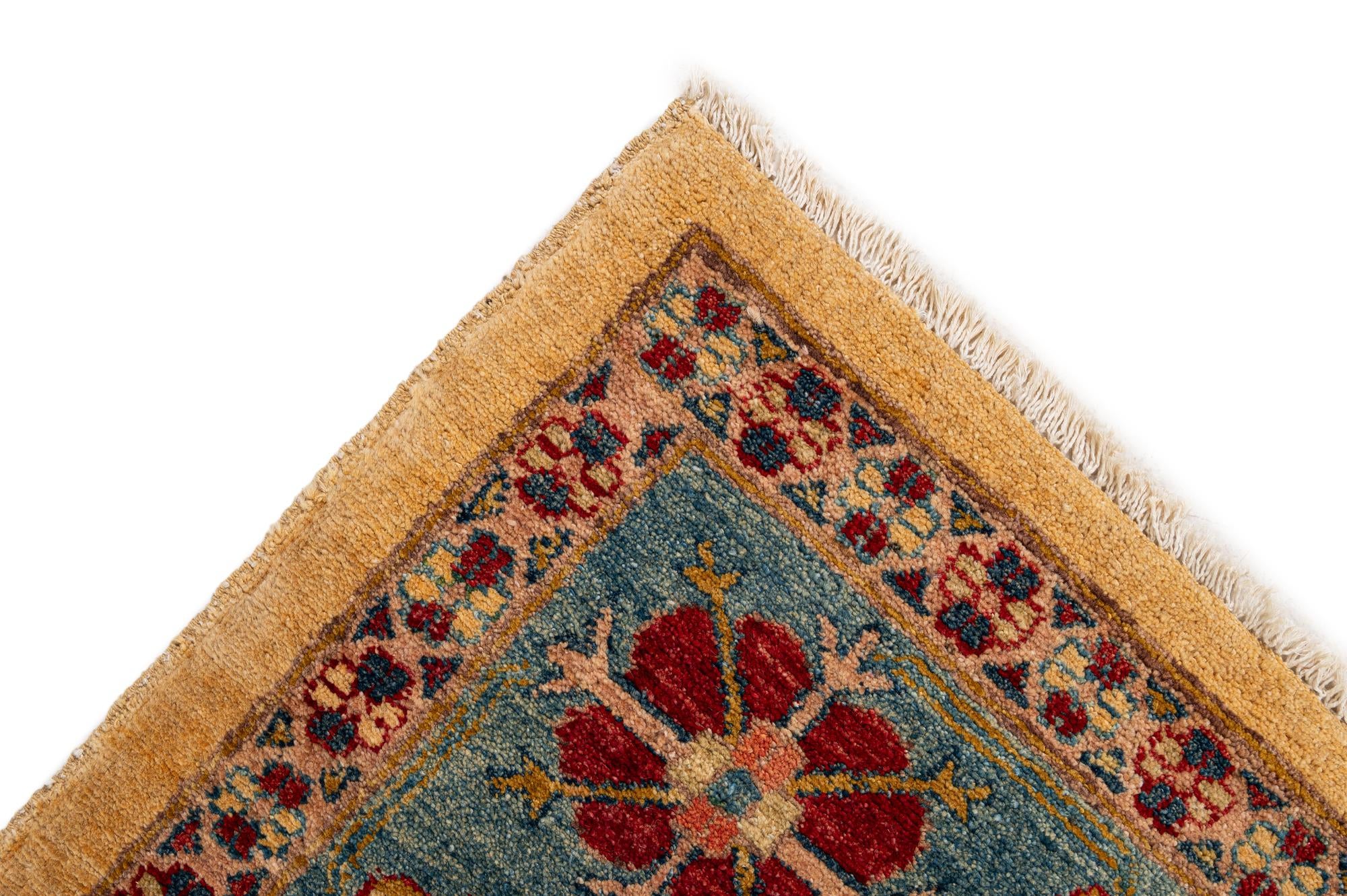 6' 7 x 9' 7 Hand Knotted Peshawar Ziegler Wool Rug