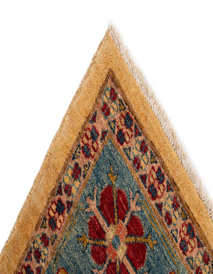 Detail image of 6' 7 x 9' 7  Hand Knotted Peshawar Ziegler Wool Rug