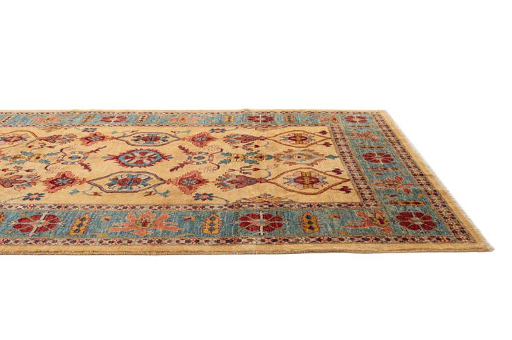 Detail image of 6' 7 x 9' 7 Hand Knotted Peshawar Ziegler Wool Rug