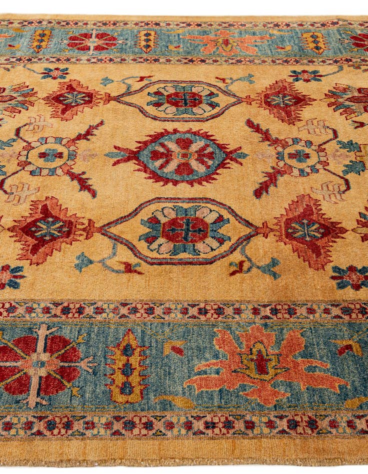 Detail image of 6' 7 x 9' 7  Hand Knotted Peshawar Ziegler Wool Rug