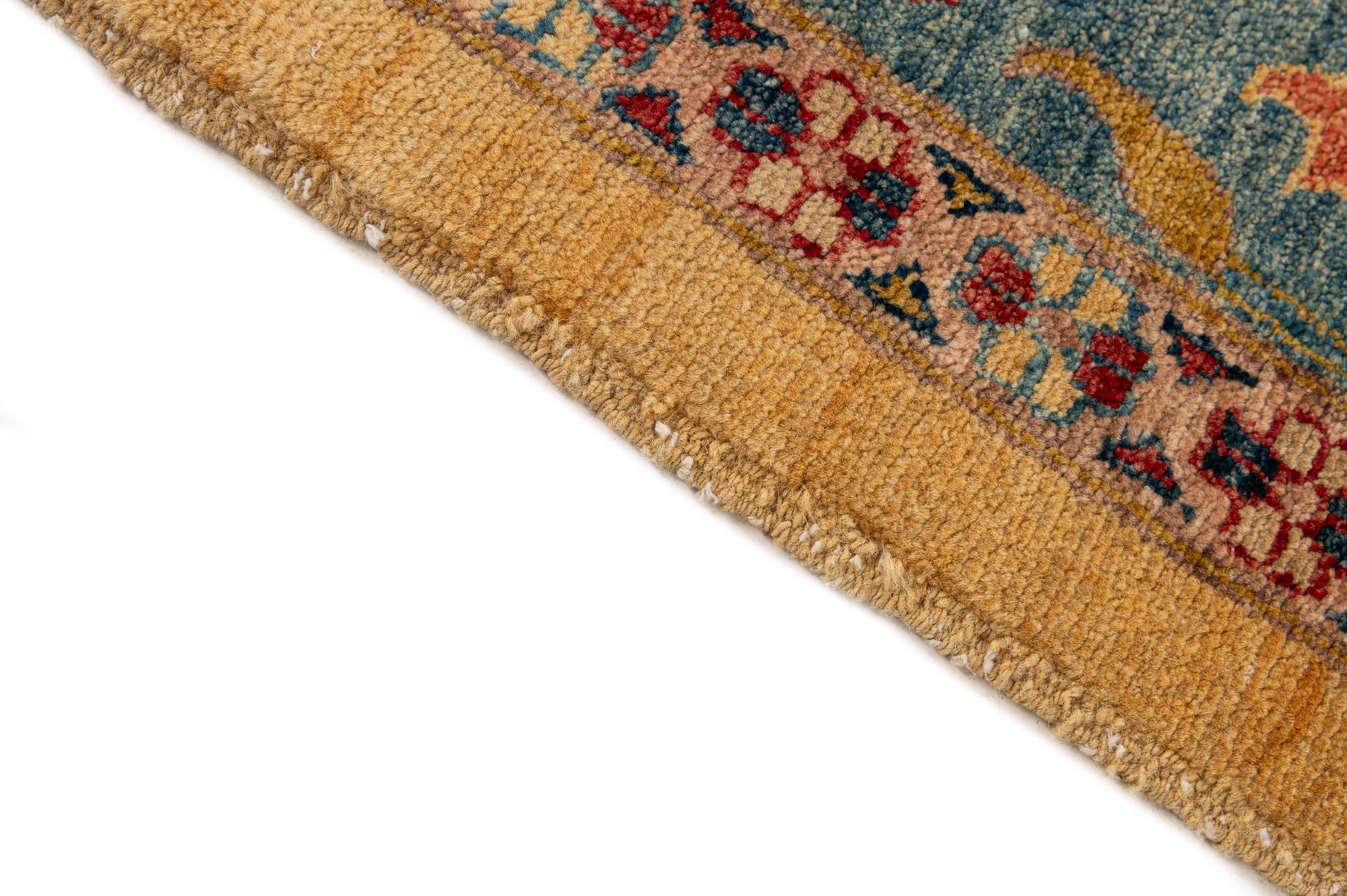 6' 7 x 9' 7 Hand Knotted Peshawar Ziegler Wool Rug
