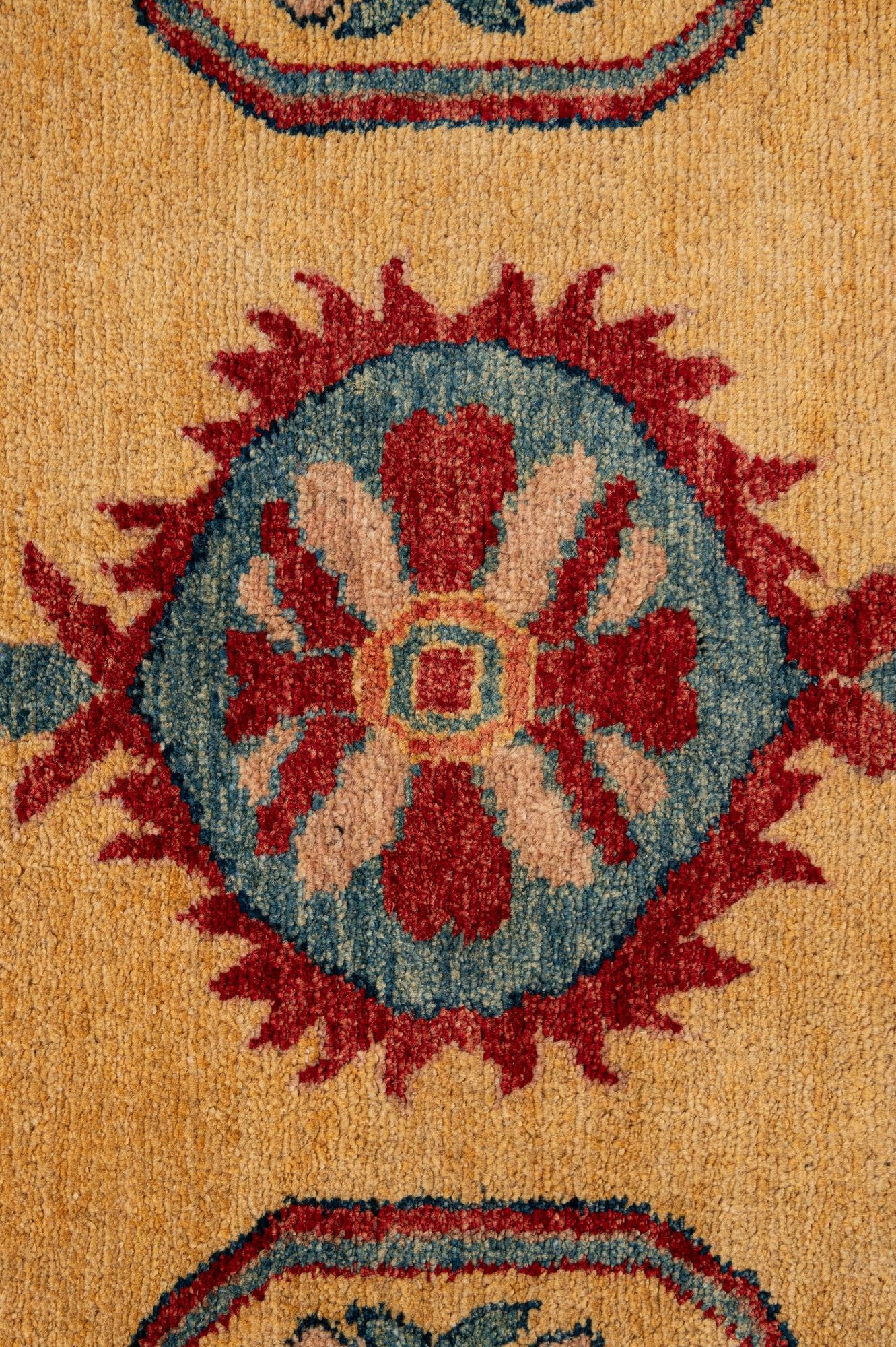 6' 7 x 9' 7 Hand Knotted Peshawar Ziegler Wool Rug