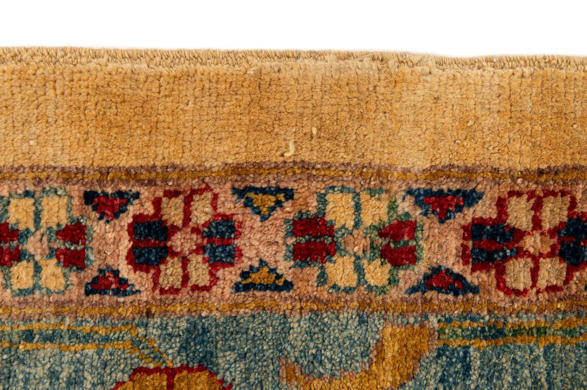 6' 7 x 9' 7 Hand Knotted Peshawar Ziegler Wool Rug