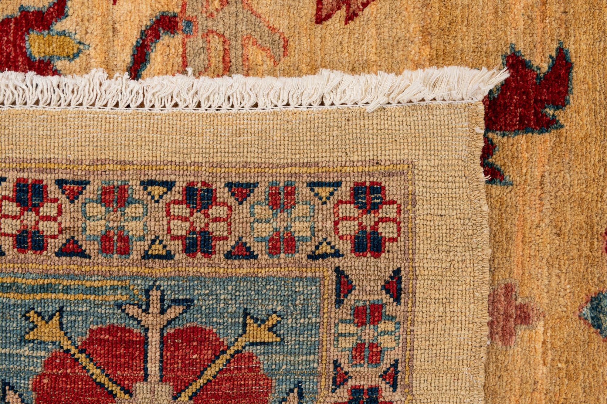 6' 7 x 9' 6 Hand Knotted Peshawar Ziegler Wool Rug