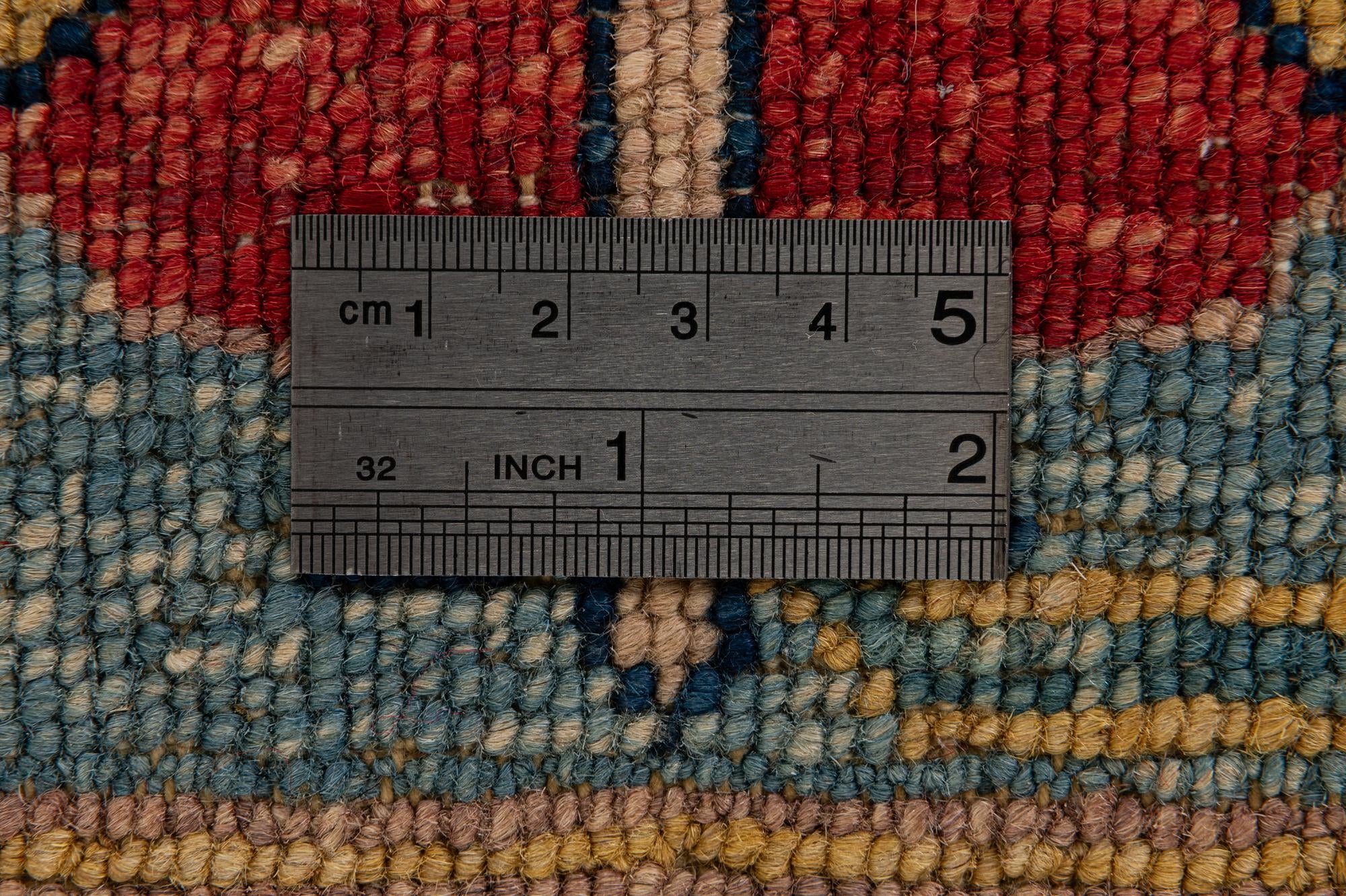 6' 7 x 9' 6 Hand Knotted Peshawar Ziegler Wool Rug
