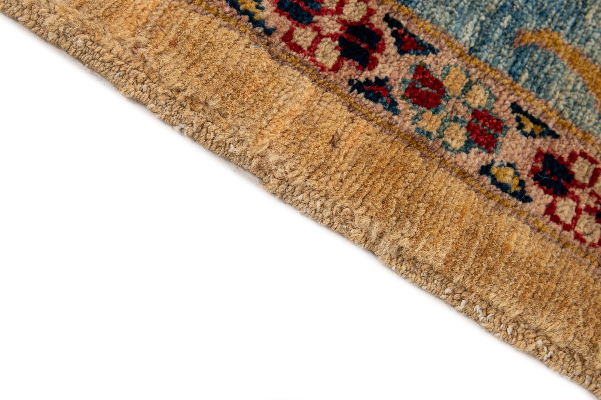 6' 7 x 9' 6 Hand Knotted Peshawar Ziegler Wool Rug
