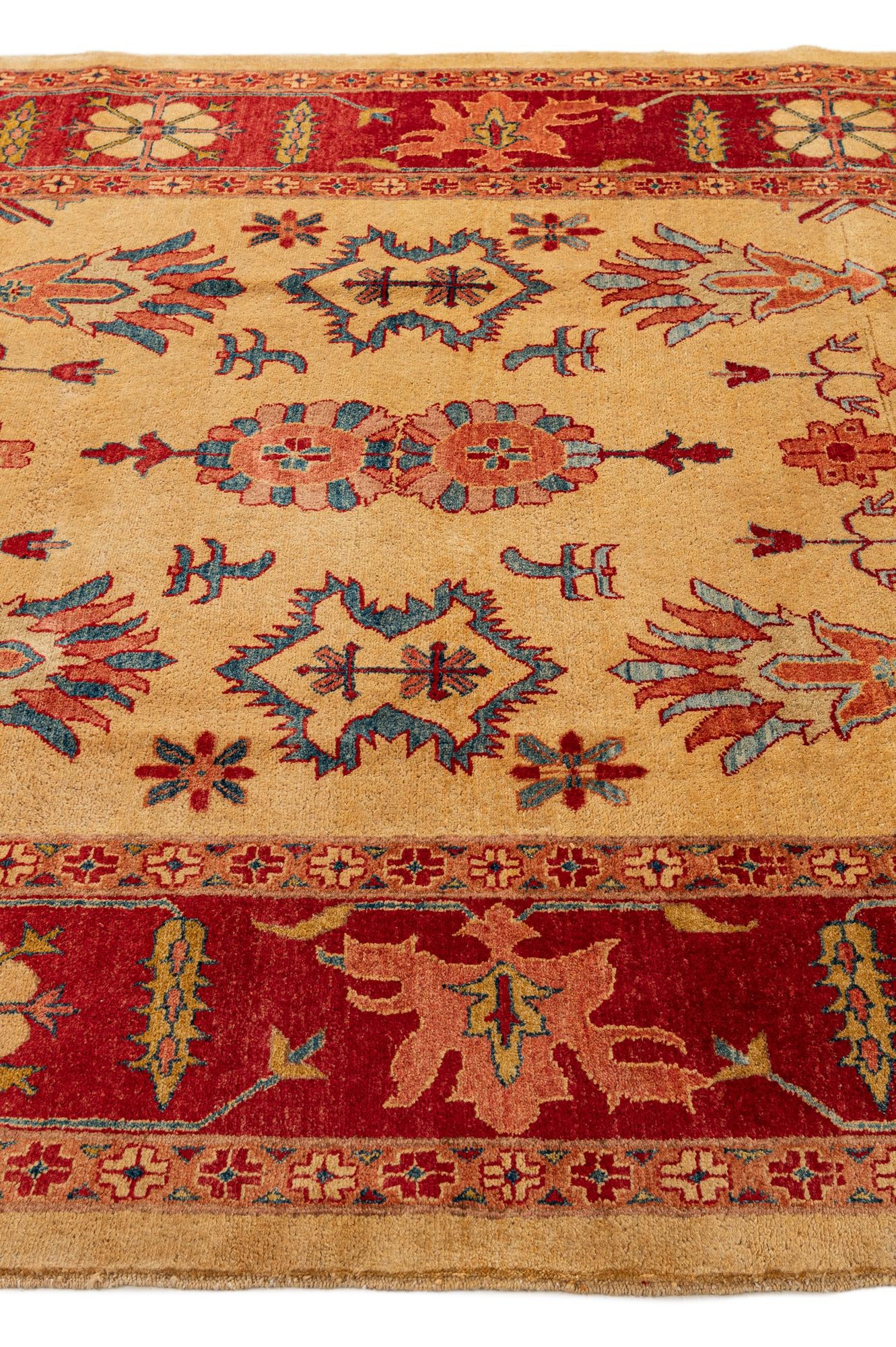 6' 8 x 9' 10 Hand Knotted Peshawar Ziegler Wool Rug