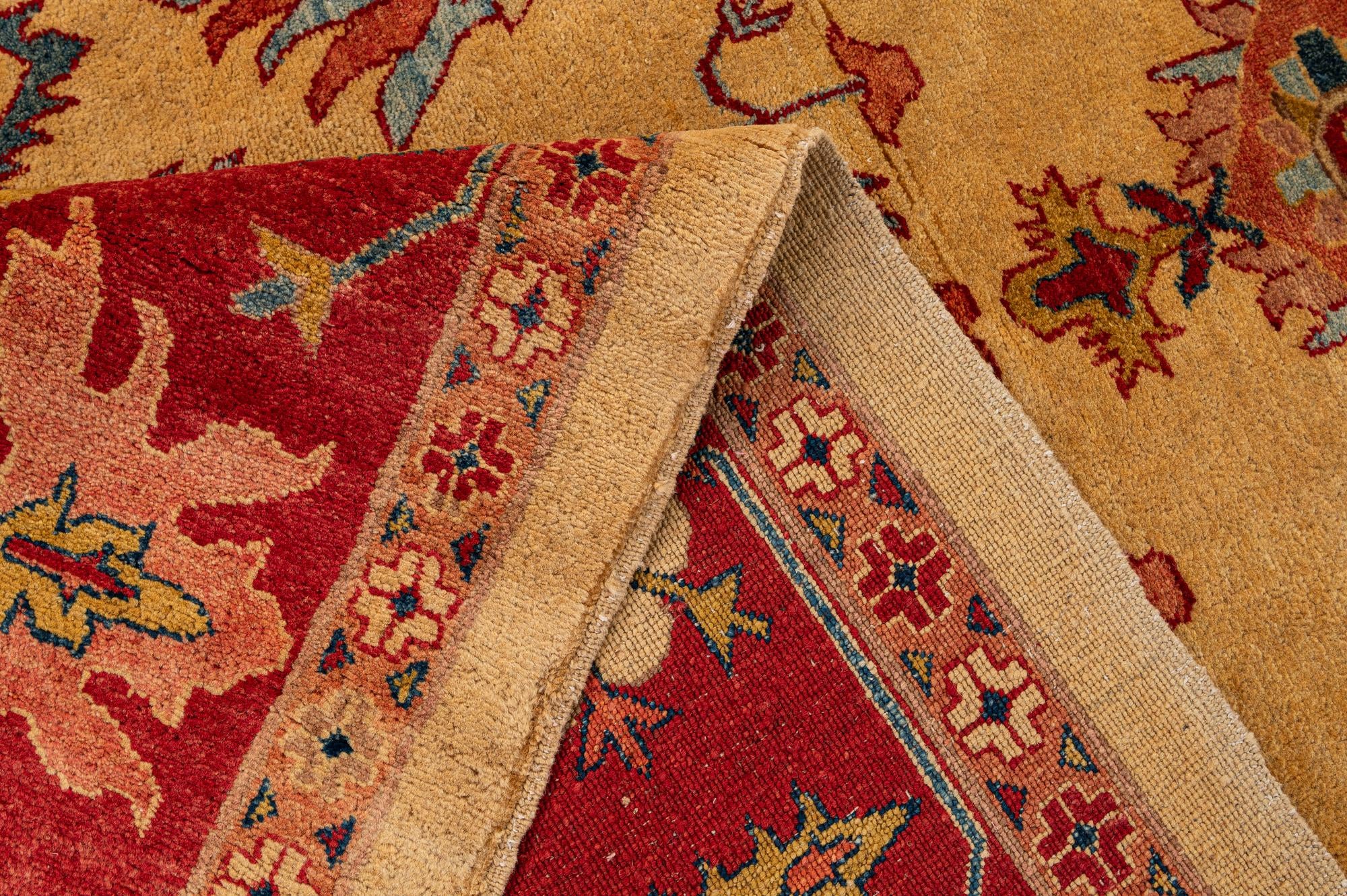 6' 8 x 9' 10 Hand Knotted Peshawar Ziegler Wool Rug