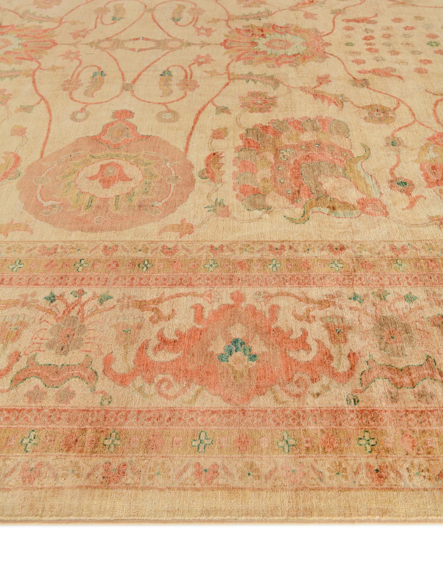 12' x 17' 8 Hand Knotted Peshawar Ziegler Rug