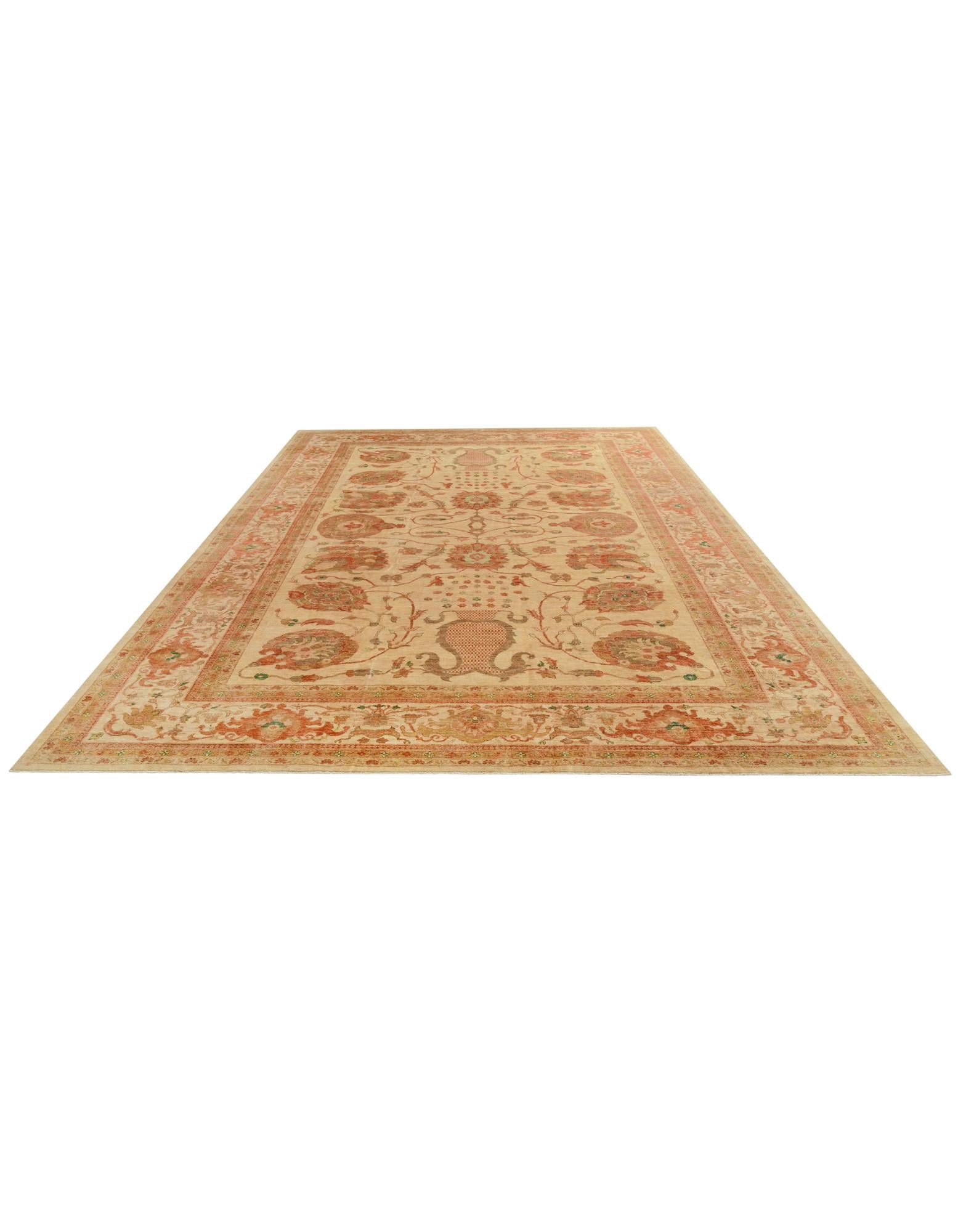 12' x 17' 8 Hand Knotted Peshawar Ziegler Rug