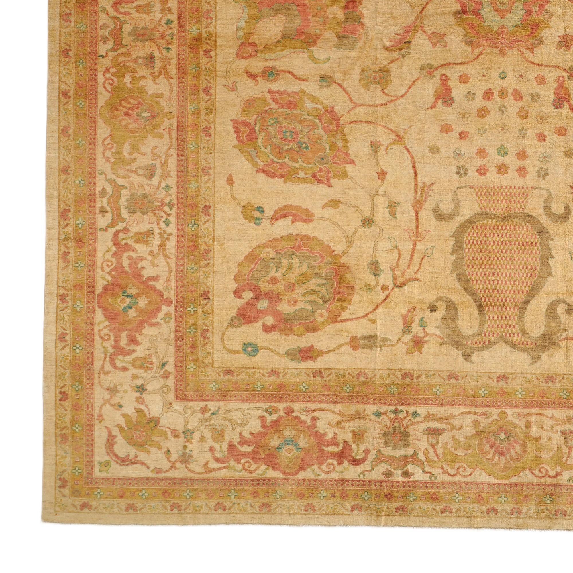 12' x 17' 8 Hand Knotted Peshawar Ziegler Rug