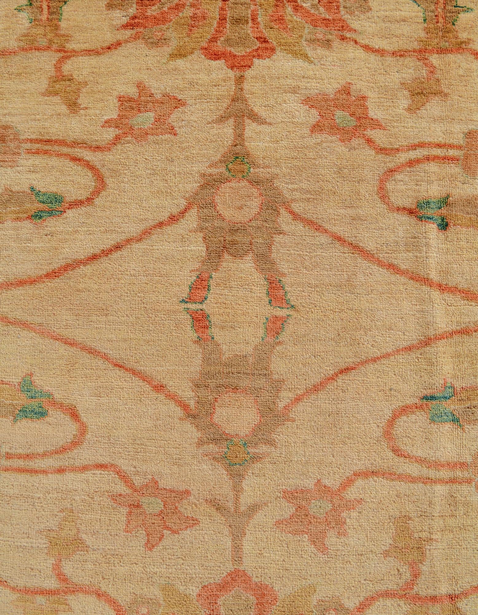 12' x 17' 8 Hand Knotted Peshawar Ziegler Rug