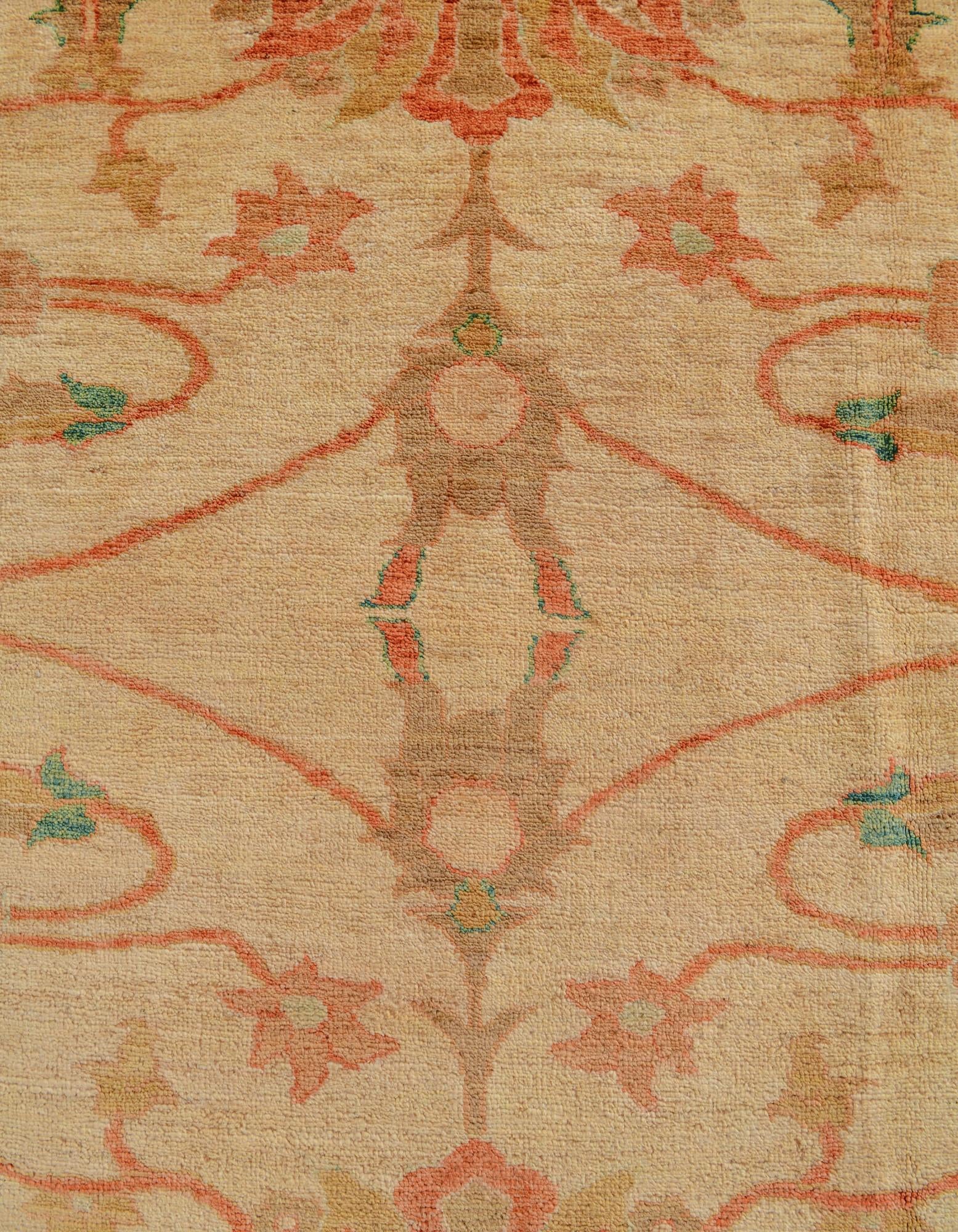 12' x 17' 8 Hand Knotted Peshawar Ziegler Rug