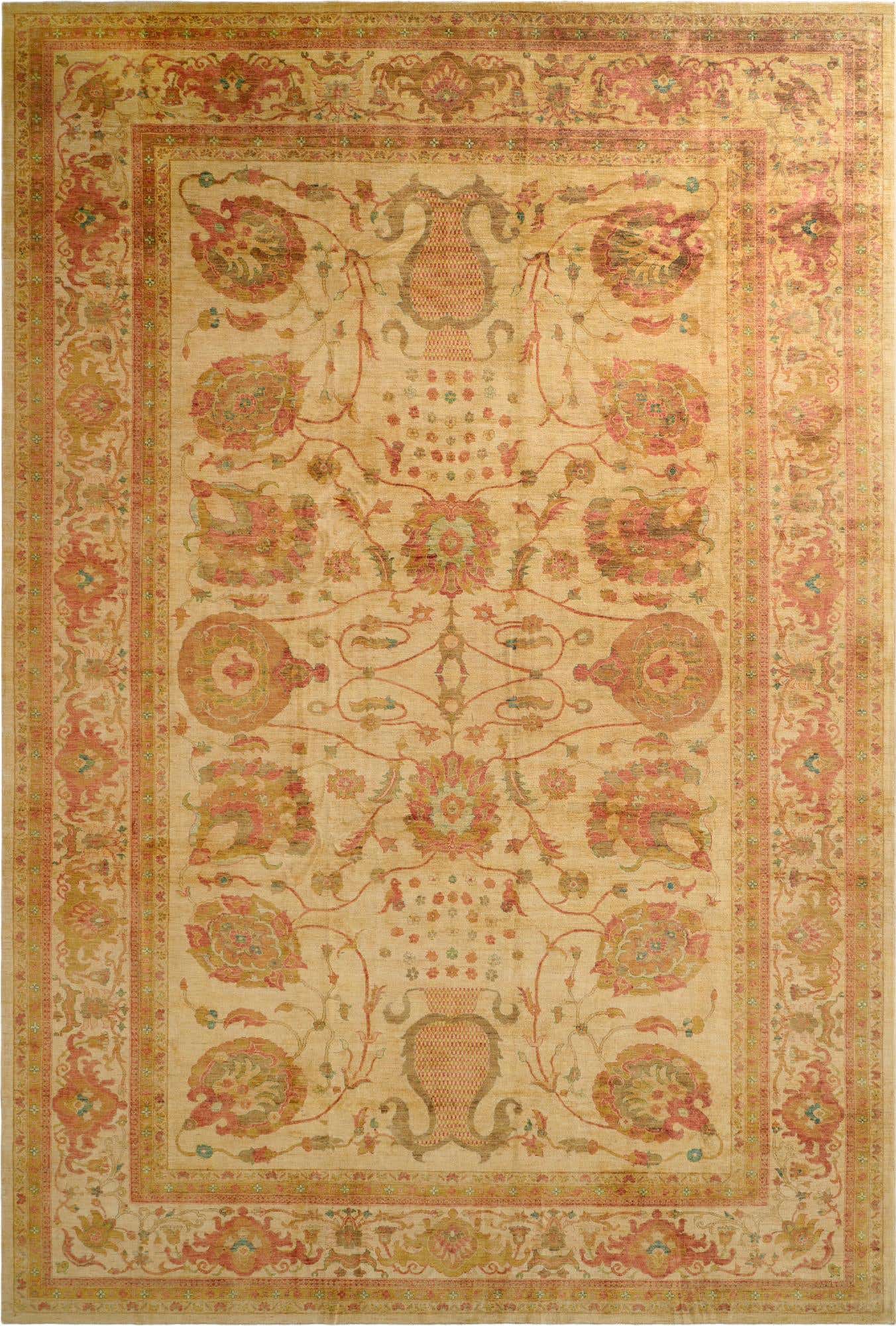 12' x 17' 8 Hand Knotted Peshawar Ziegler Rug