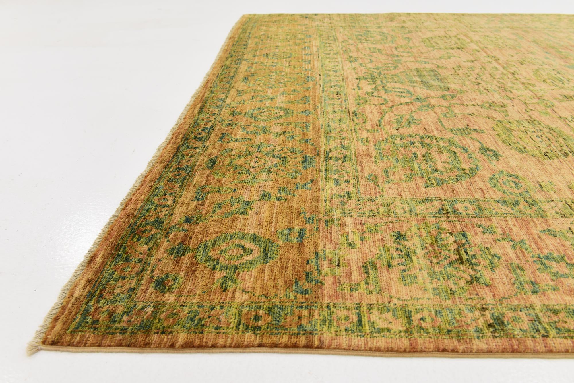 6' 8 x 8' 3 Hand Knotted Peshawar Ziegler Rug