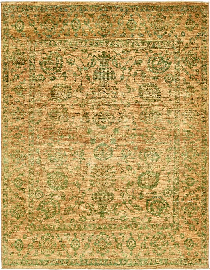 Detail image of 6' 8 x 8' 3 Hand Knotted Peshawar Ziegler Rug