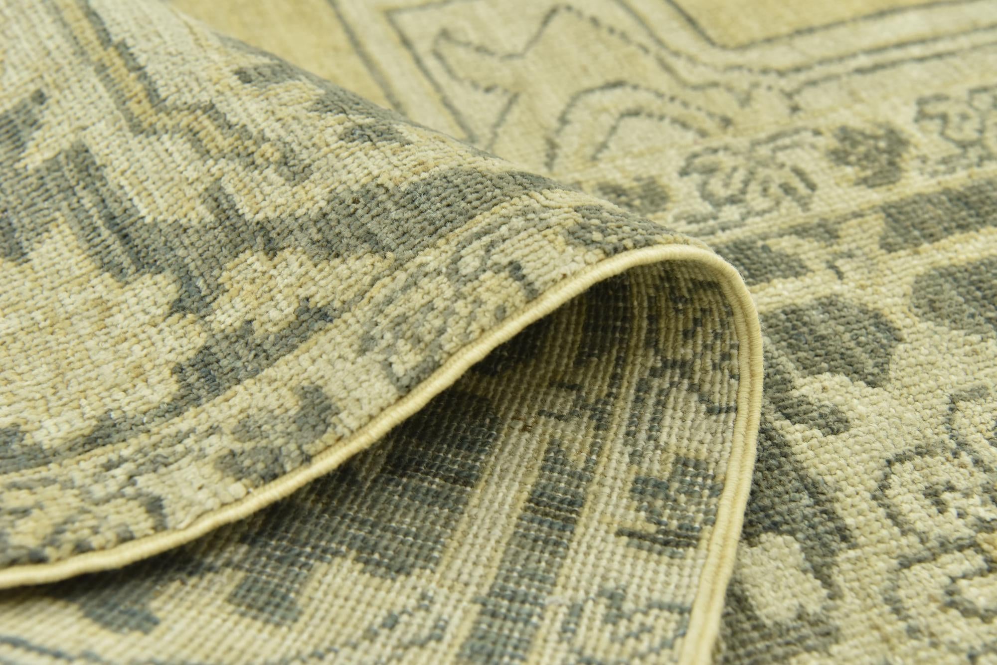 7' 1 x 10' Hand Knotted Peshawar Ziegler Wool Rug